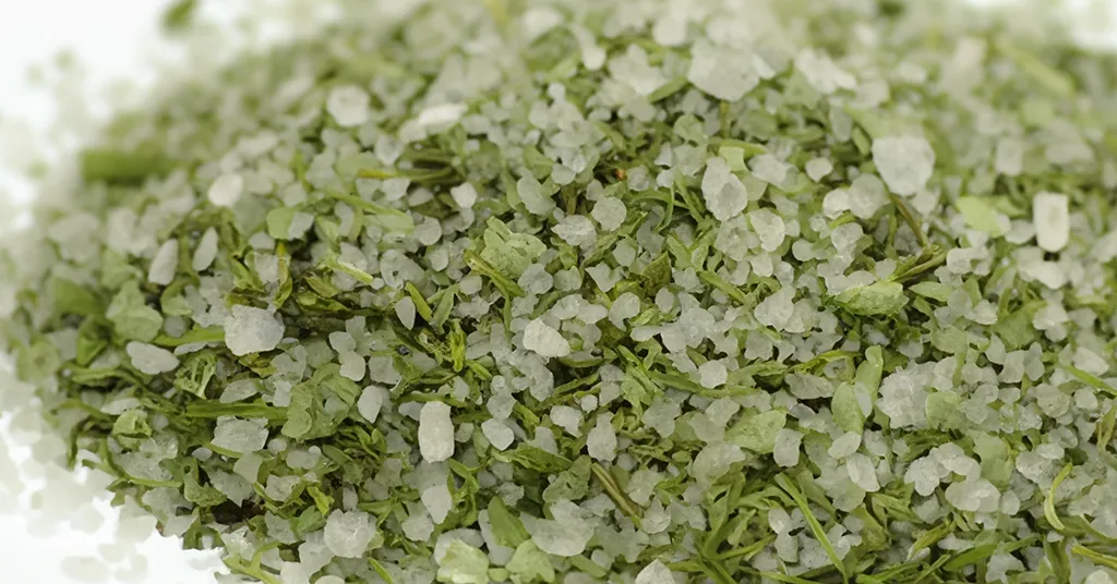 Herb Salt created with Rosemary and Salt.