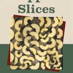 The image features a centered photo of apple slices spread on a dehydrator tray, set against a two-tone beige and green background. The top text reads "How To Dehydrate Apple Slices" in a combination of red and green fonts. At the bottom, a small mason jar icon is displayed.