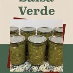 A set of glass jars filled with homemade salsa verde, sealed with Ball SureTight lids, displayed on a speckled countertop. The text overlay reads 'How To Can Salsa Verde,' making it suitable for guides on canning salsa verde, water bath canning, or a homemade salsa verde recipe.